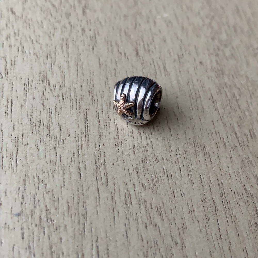 Pandora charm with gold
